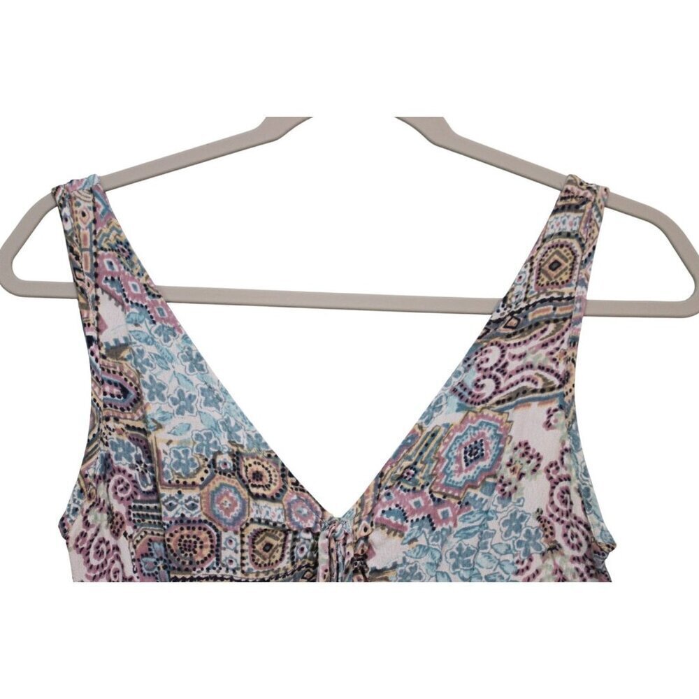 Vintage Y2K 90s Babydoll Dress Medium Multicolor Paisley Grunge Dainty Flowy - Picture 6 of 12